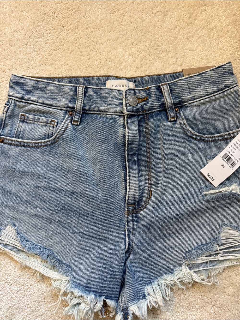 PacSun High Rise Festival Shorts, size 26